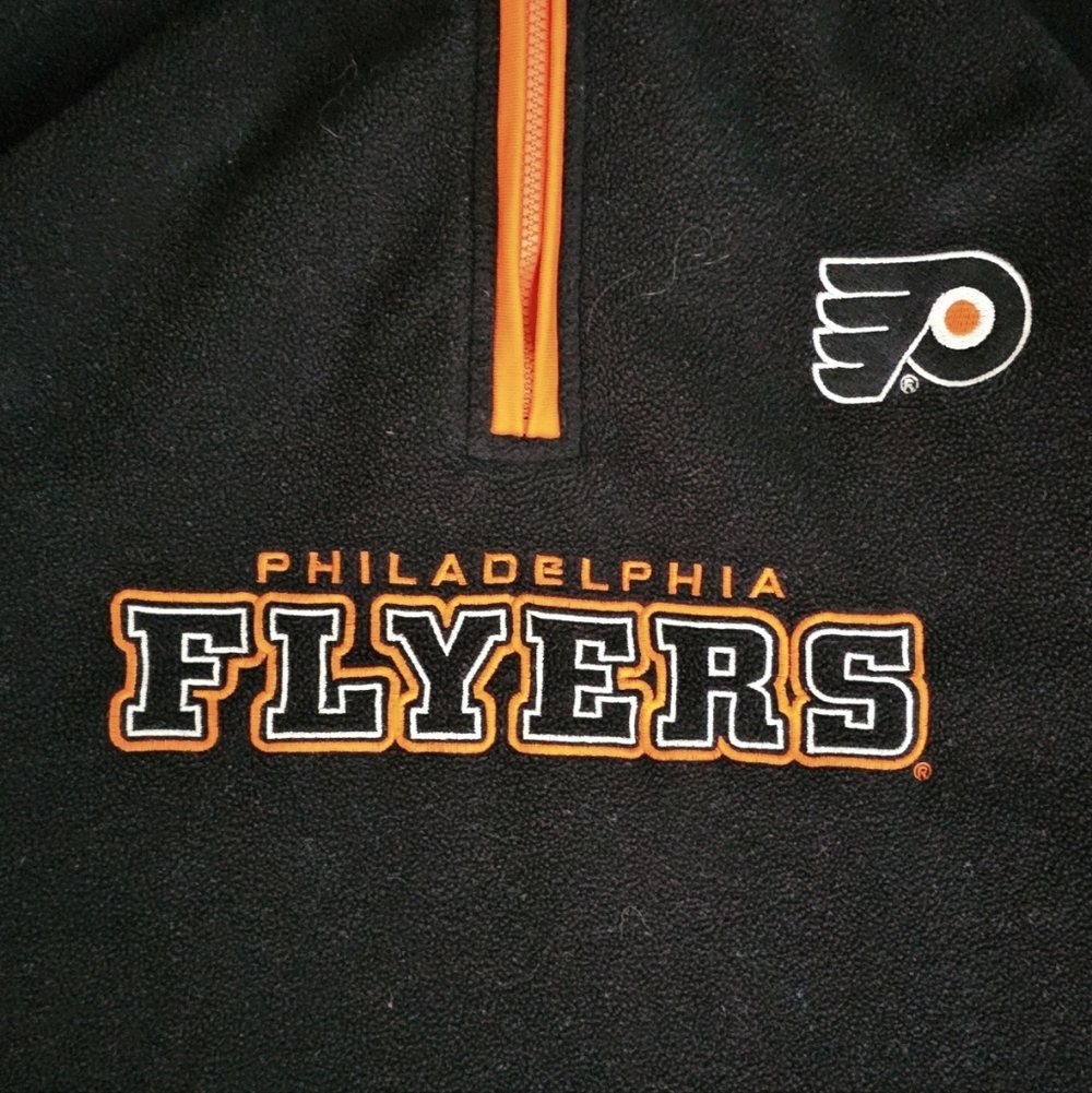 Lee Sport Men's Philadelphia Flyer Quarter Zip Sweater Size XL - Picture 5 of 9